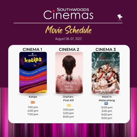 southwoods movie schedule
